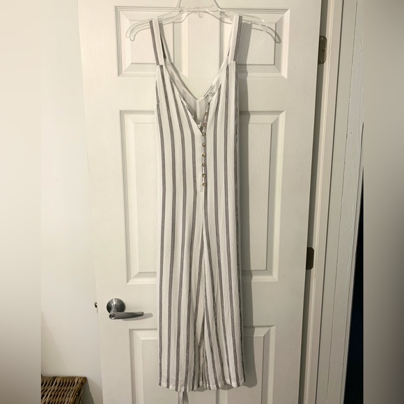 AE Striped Culotte Jumpsuit - Picture 1 of 2